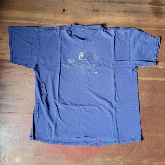 Vtg Y2k NIKE Gravity is Overrated Distressed Pre- Nike SB Skate T Shirt XXL - Picture 1 of 4